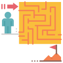 business and finance,person,goal,aim,problem solving,obstacle,maze